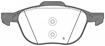 OPEN PARTS bpa108230 -  Комплект тормозных колодок, дисковый тормоз